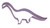 Cookie Cutter Brontosaurus Purple