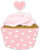 Cupcake Wrapper with Topper Pink Pk12