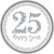 25th Silver Anniversary Plates Pk8 25 Happy Years