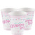 Pink On Your Christening Day Cups Pk8 266ml