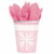 Pink Radiant Cross Paper Cups Pk8