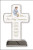 First Holy Communion Gift Silver Plated Cross with Beaded Edge On Base Boy