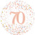 H100 18in Foil Balloon Rose Gold Sparkling Fizz Age 70