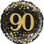 H100 18in Foil Balloon Gold Sparkling Fizz Age 90