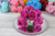 Foam Roses S 5.5cm Pk6 Fuchsia 