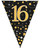 Gold Sparkling Fizz Bunting 11 Flags Age 16