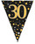 Gold Sparkling Fizz Bunting 11 Flags Age 30