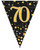 Gold Sparkling Fizz Bunting 11 Flags Age 70