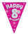 Pink Holographic Bunting 11 Flags Age 8
