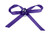 Ribbon Bow 3mm D/F Satin with Diamante Pack12 Purple Self Adhesive
