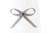 Ribbon Bow 3mm D/F Satin with Diamante Pack12 Silver Self Adhesive