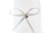 Ribbon Bow 3mm D/F Satin with Diamante Pack12 White Self Adhesive