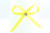 Ribbon Bow 3mm D/F Satin with Diamante Pack12 Yellow Self Adhesive