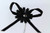 Ribbon Bows Daisy Diamante Pack12 Black Self Adhesive