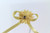 Ribbon Bows Daisy Diamante Pack12 Gold Self Adhesive