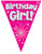 Pink Holographic Bunting 11 Flags Birthday Girl