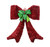 Tinsel Bow Plaque with Bow 43x42cm