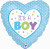 H100 18in Foil Balloon Baby Boy Dots