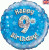 H100 18in Foil Balloon Blue Holographic Age 9