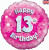 H100 18in Foil Balloon Pink Holographic Age 13