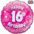 H100 18in Foil Balloon Pink Holographic Age 16