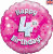 H100 18in Foil Balloon Happy 4th Birthday Pink