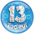 6in Jumbo Badge 13 Today Blue