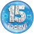 6in Jumbo Badge 15 Today Blue