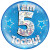 6in Jumbo Badge I Am 5 Today Blue