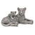 Leonardo Collection Reflections Silver Lion and Baby Resin Figurine