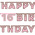 Happy 16th Birthday Letter Banner Pink