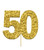 Cupcake Toppers Gold Age 50 Pk12