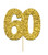 Cupcake Toppers Gold Age 60 Pk12