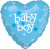 H100 18in Foil Balloon Baby Boy Heart