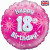 H100 18in Foil Balloon Pink Holographic Age 18