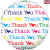 H100 18in Foil Balloon Thank You Hearts