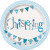 Blue Bunting Christening Plates Pk8 21cm