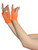 Fishnet Gloves Short Neon Orange Pk2