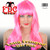 Long Straight Fringed Wig Hot Pink