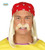 Wrestler Red Kerchief With Wig and Moustache