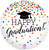 H100 18in Foil Balloon Glittering Grad Confetti Holographic