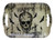 RECTANGULAR DISPLAY TRAY WITH HANDLE SKULL PRINT