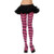 ADULT STRIPED TIGHTS BLACK AND HOT PINK