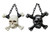 Skull and Crossbones Chain White