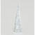 Fabric Cone Silver with LED 60cm