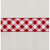 2.5in X 5 Yard Check Pattern Ribbon Red And White