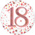 3in Rose Gold Sparkling Fizz Badge 18th Birthday