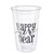 Happy New Year Clear Plastic Party Cups 16oz PK8