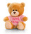 Pippins Thank You Bear 14cm Pink
