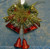 Ornate Double bells Christmas Decoration Red And Gold